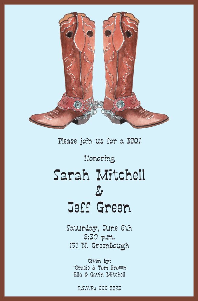 Cowboy Boots Invitation