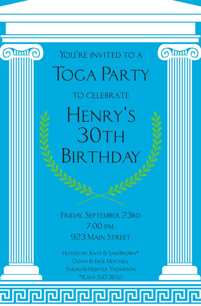 Toga Invitation