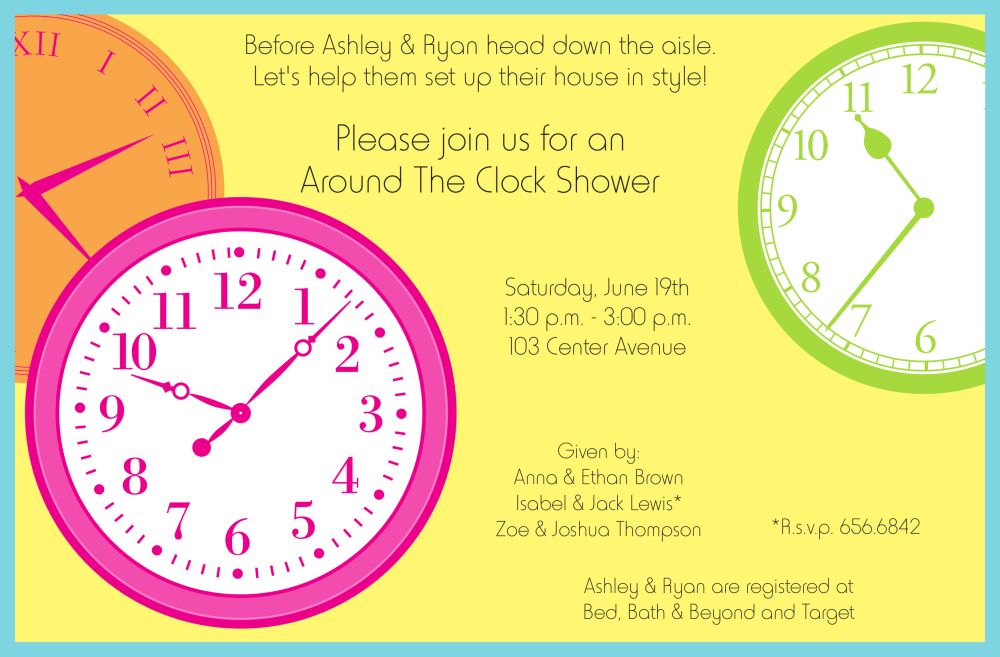 Clocks Invitation