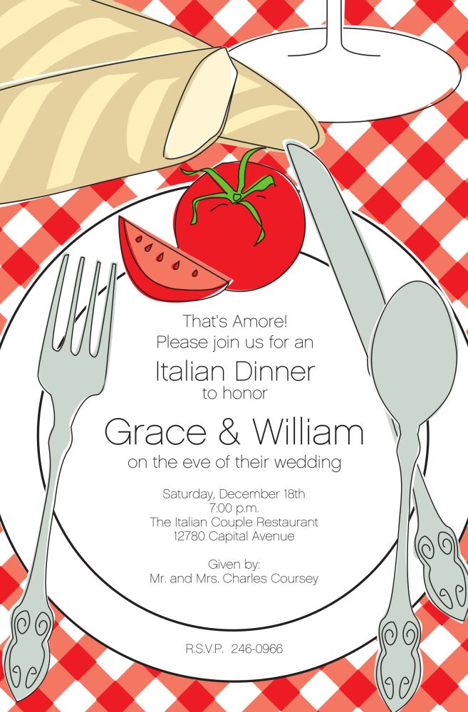 Italian Place Setting Invitation