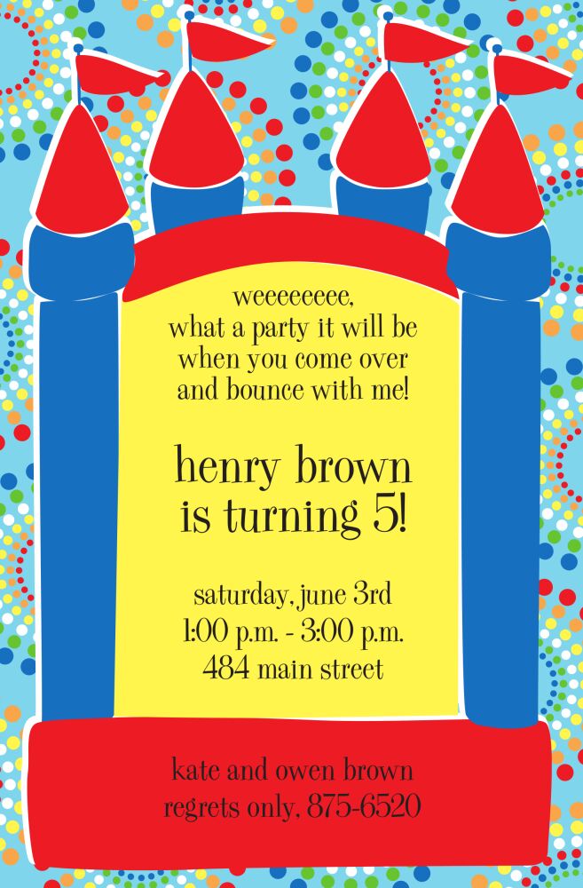 Bouncy Boy Invitation