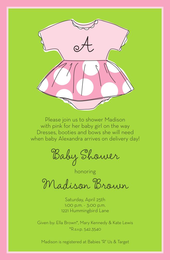 Baby Dress Invitation