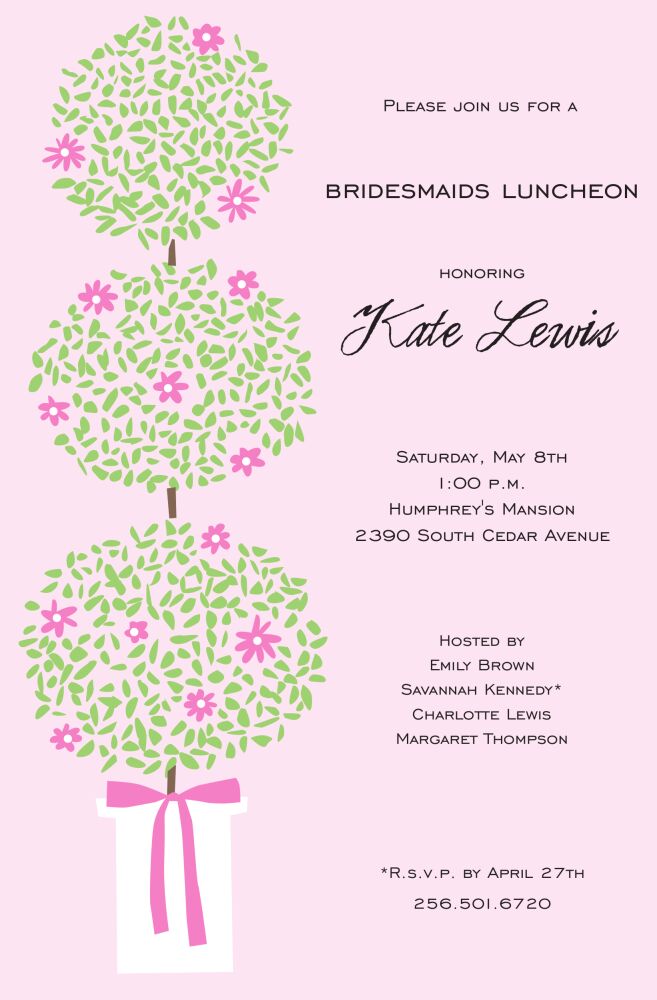 Topiary Blooms Invitation