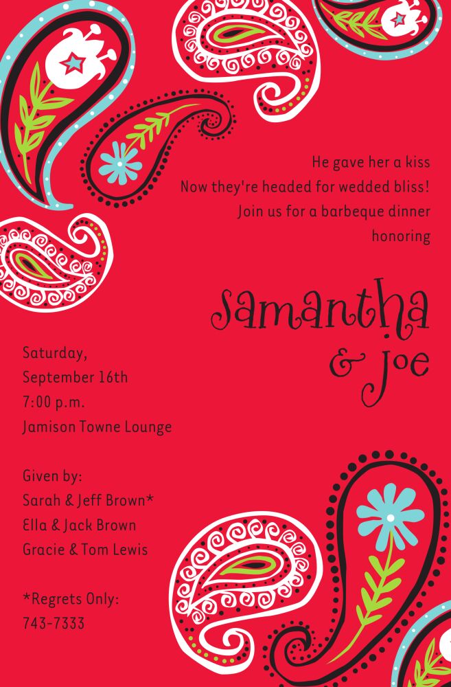 Posh Paisley Invitation