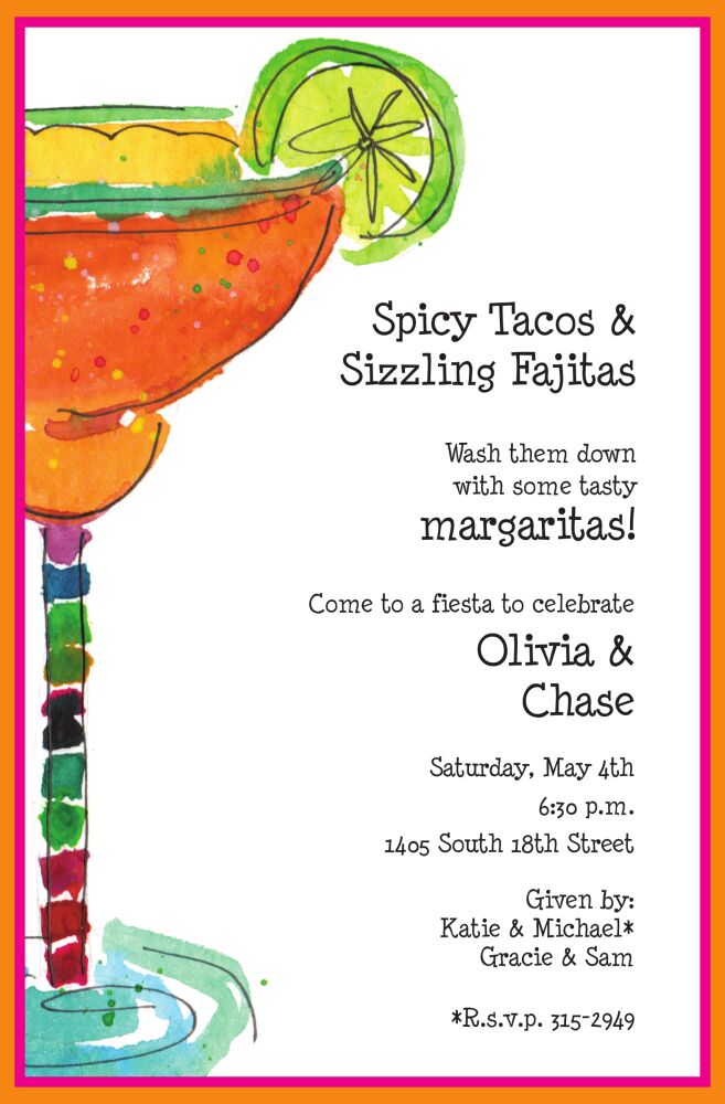 Orange Margarita Invitation