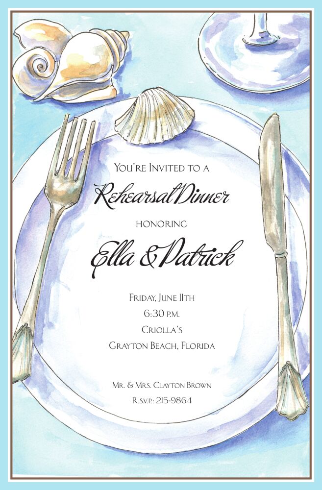 Beach Place Setting Invitation