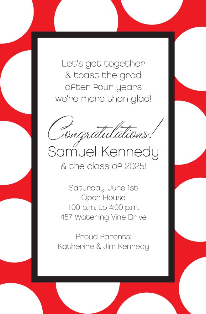 Spots Red Invitation
