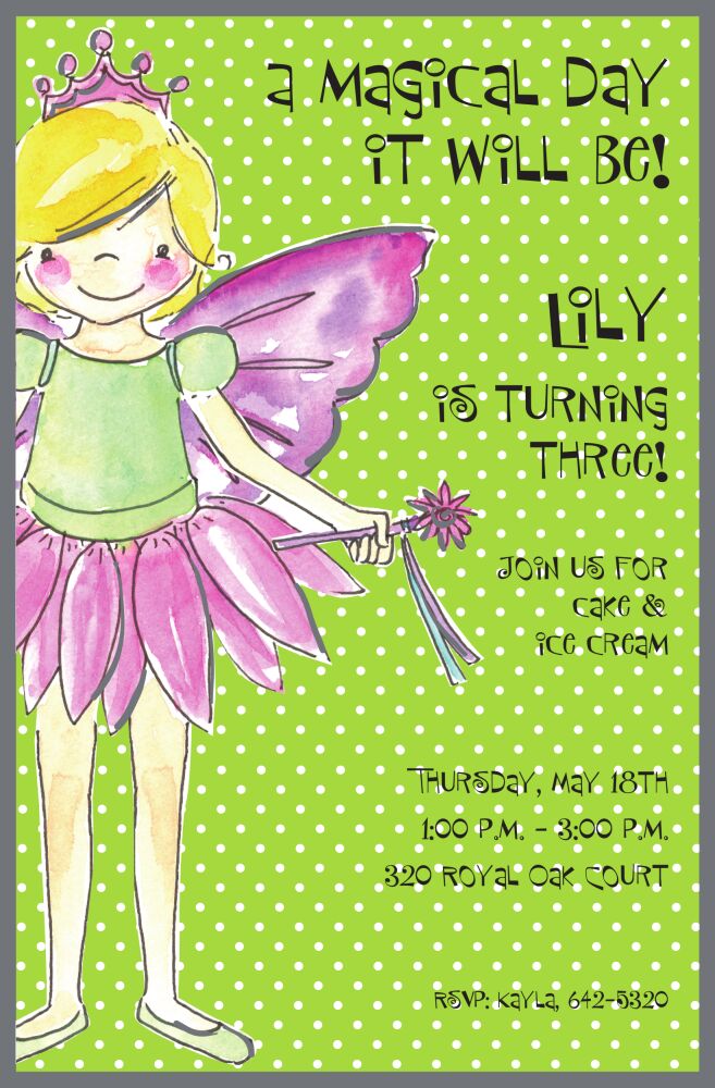 Fairy Girl Invitation