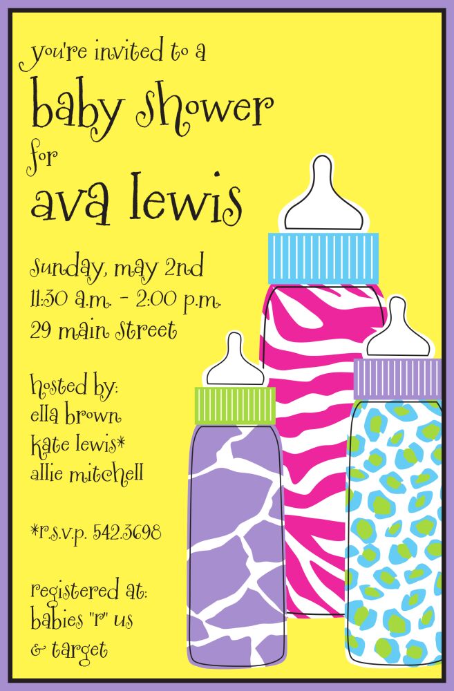 Wild Bubs Invitation