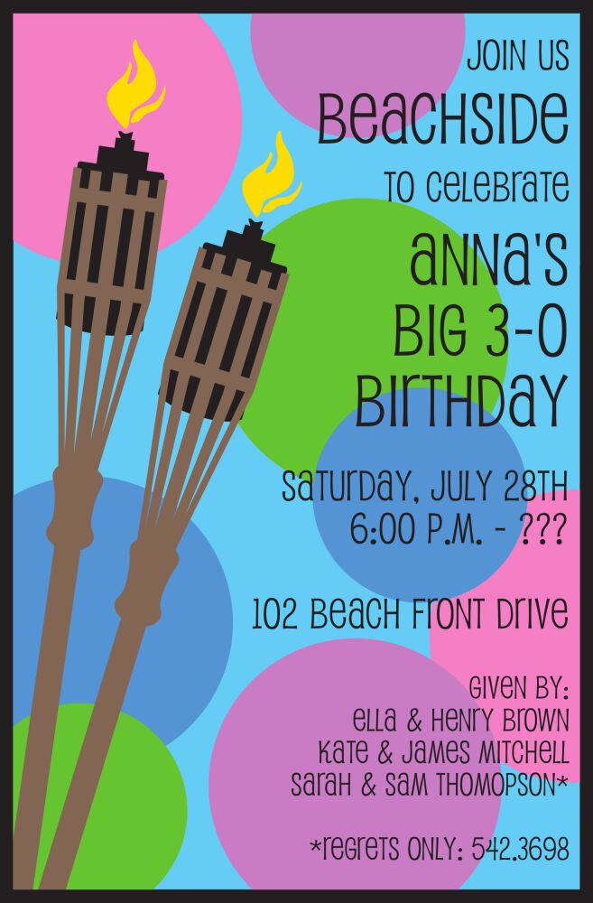 Tiki Madness Invitation