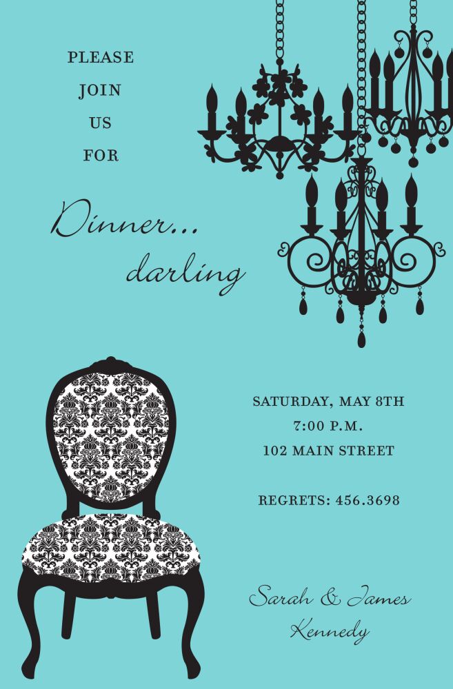 Posh Chandelier Invitation