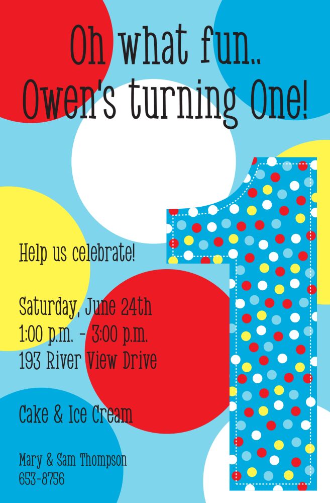 One Boy Invitation