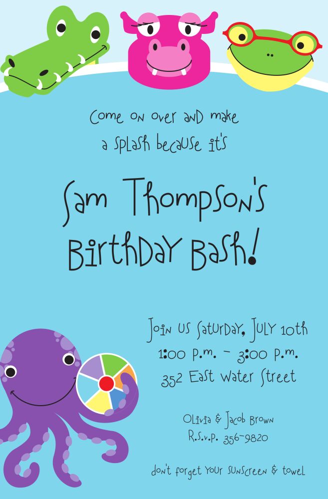 Peeking Pool Invitation
