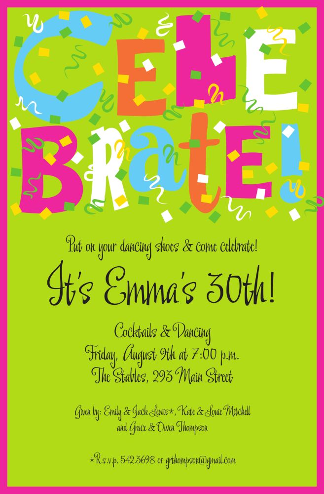 Celebrate Invitation