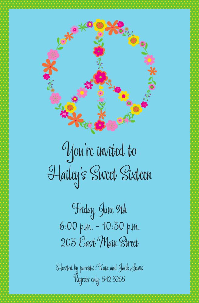Flower Peace Invitation