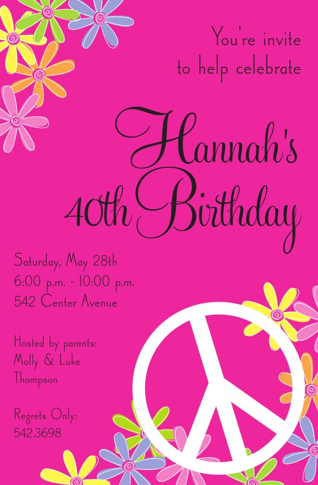 Peace Floral Invitation