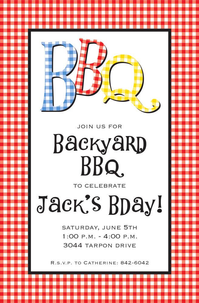 BBQ Check Invitation