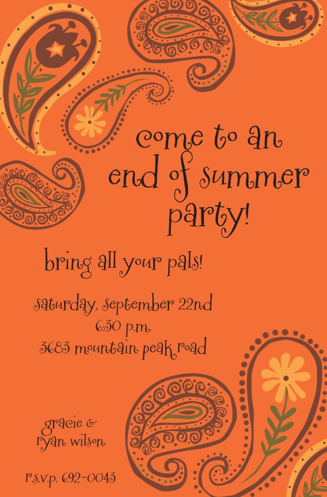 Paisley Harvest Invitation
