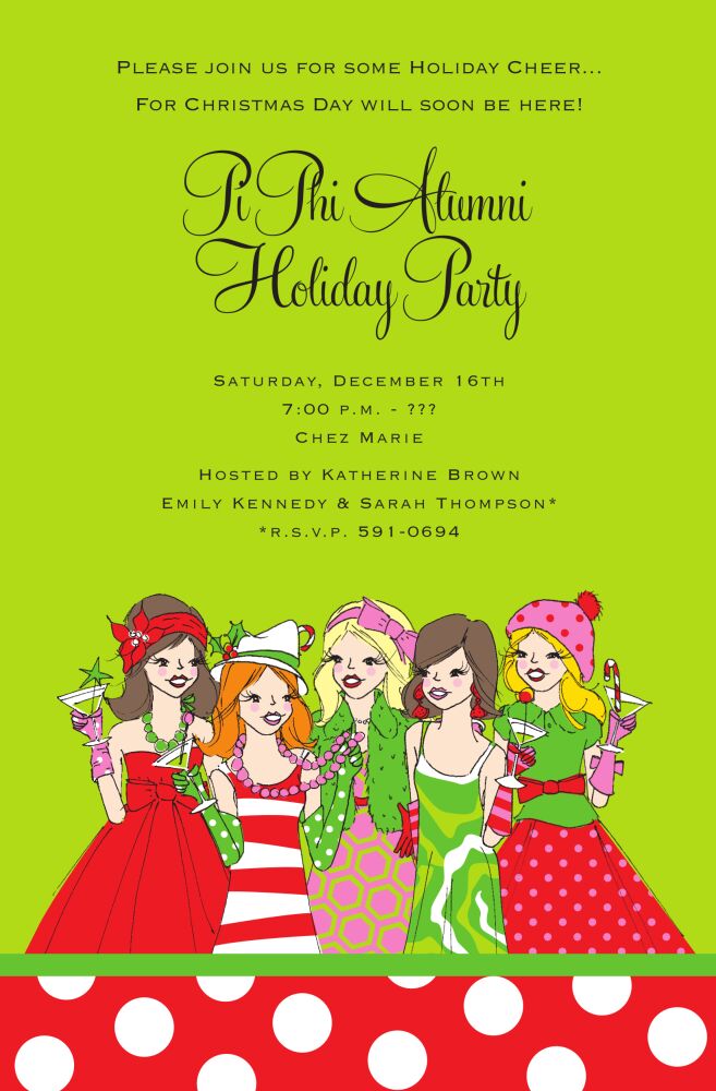 Merry Girls Invitation