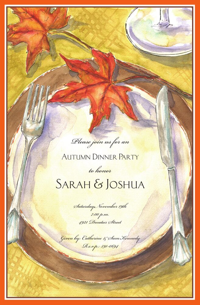 Harvest Place Setting Invitation