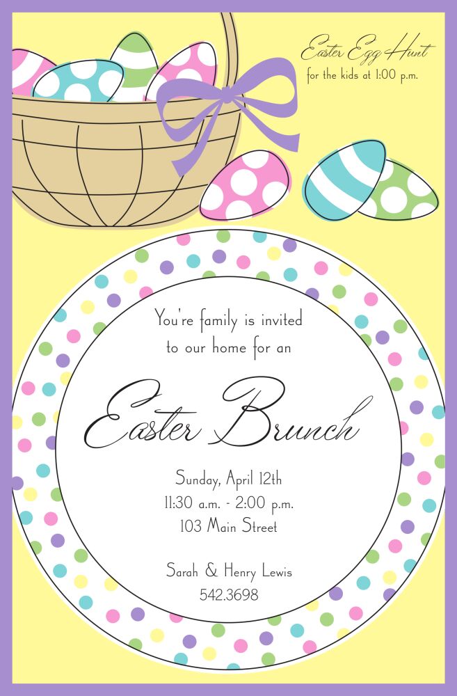 Easter Place Setting Invitation