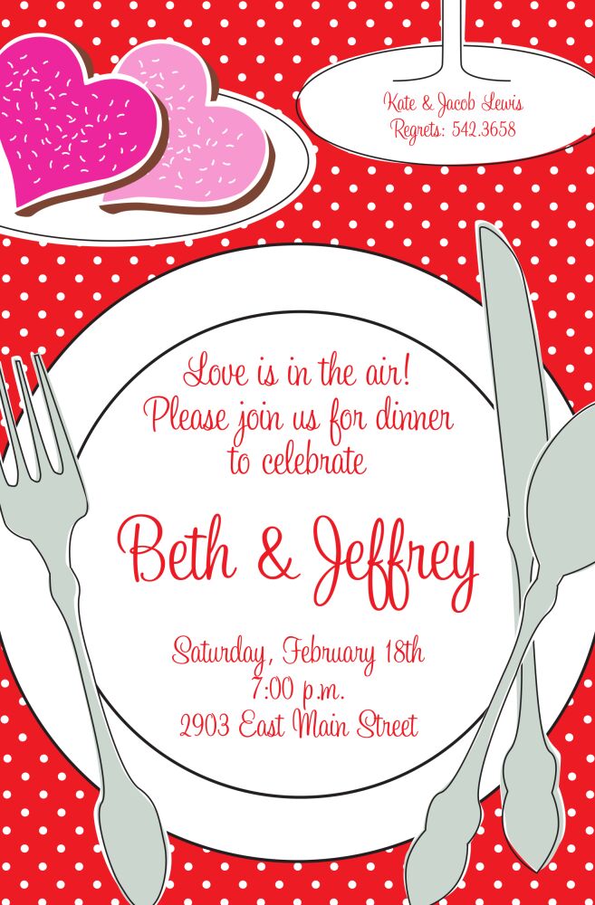 Valentines Place Setting Invitation