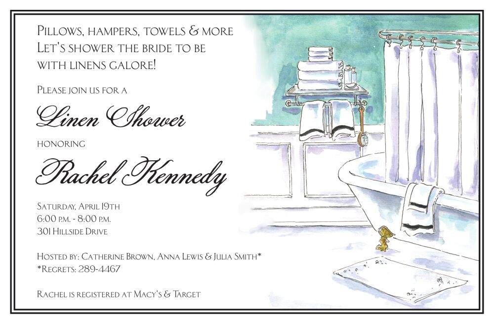 Linen Party Invitation