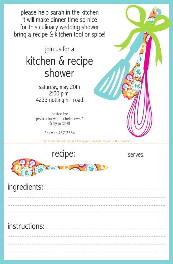 Kitchen Tools Invitation