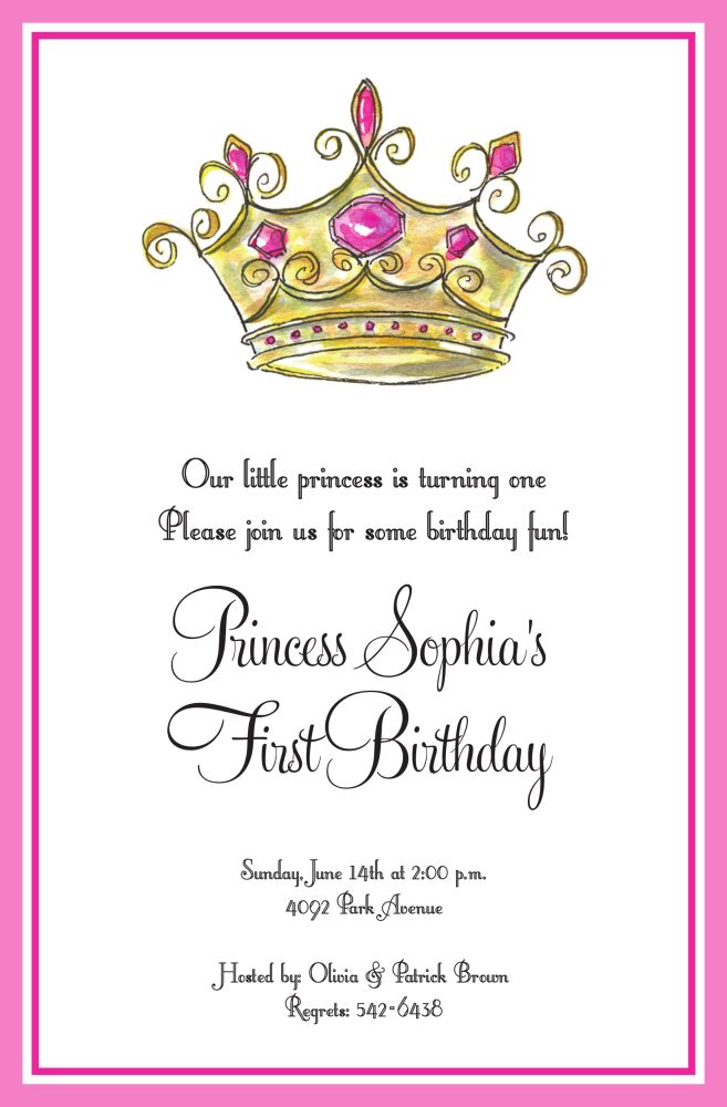 Princess Crown Invitation