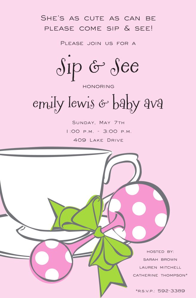 Girl Tea Invitation