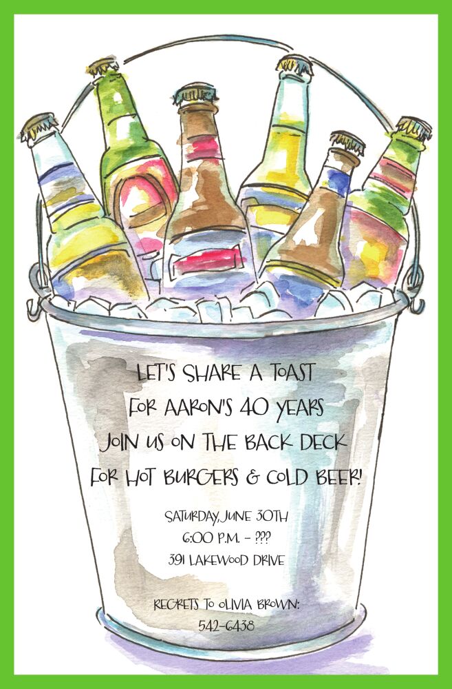 Beer Pail Invitation