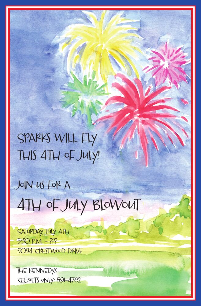 4th Fireworks Invitation