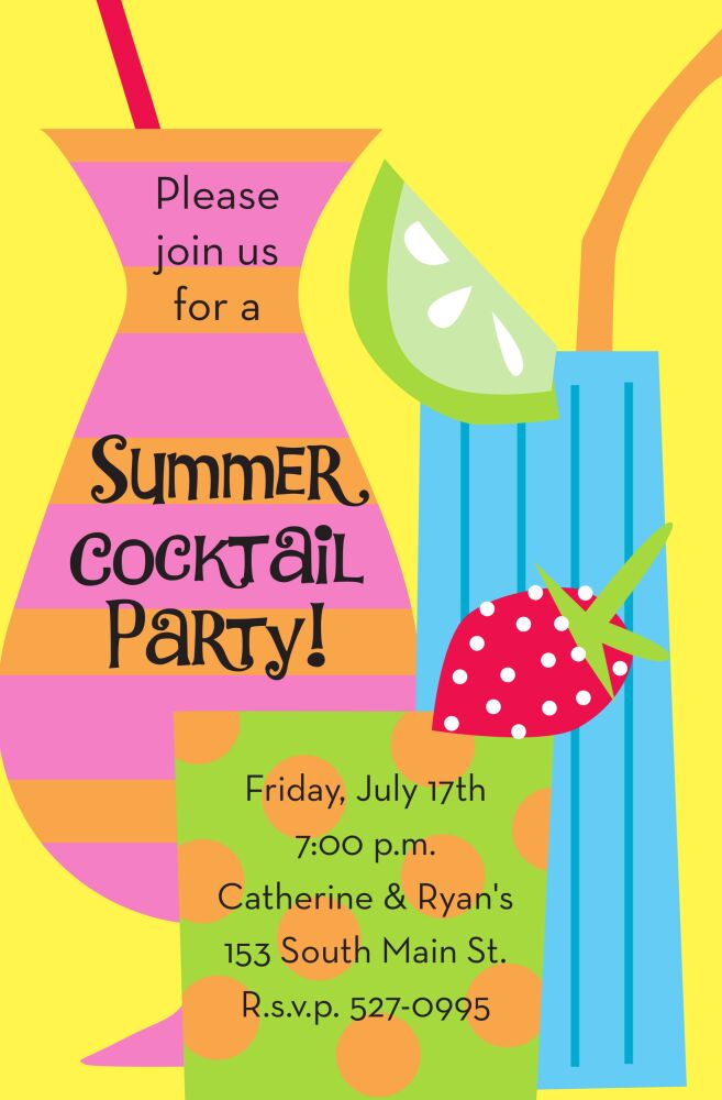 Fruity Drinks Invitation