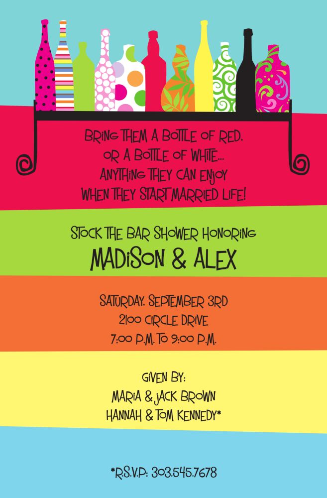 Bottles Shelf Invitation