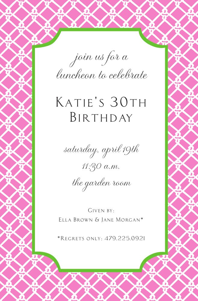 Pink Weave Invitation