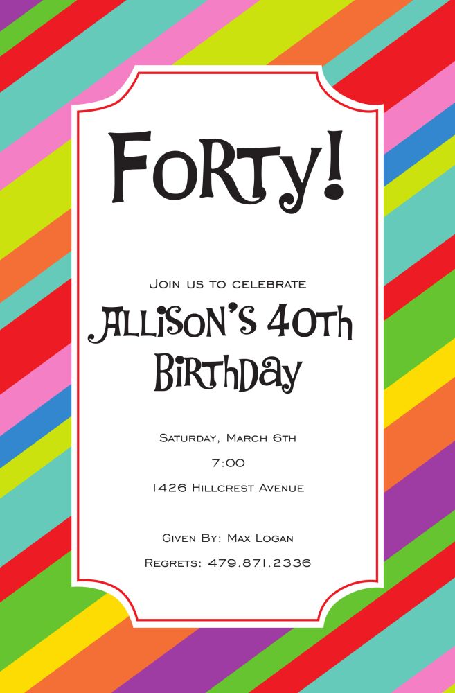 Club Stripe Invitation