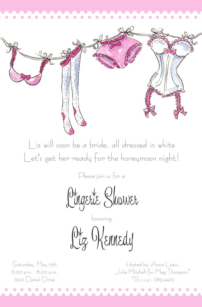 Dainty Lingerie Invitation