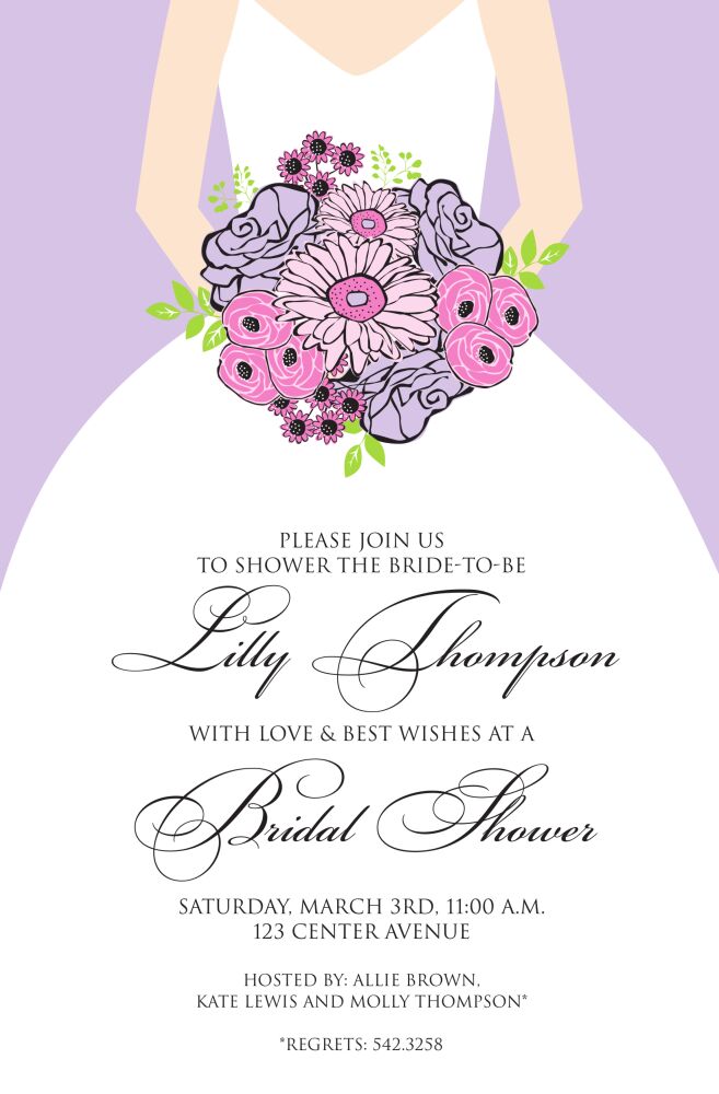 Bouquet Bride Invitation