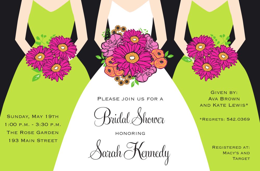 Bouquet Girls Invitation