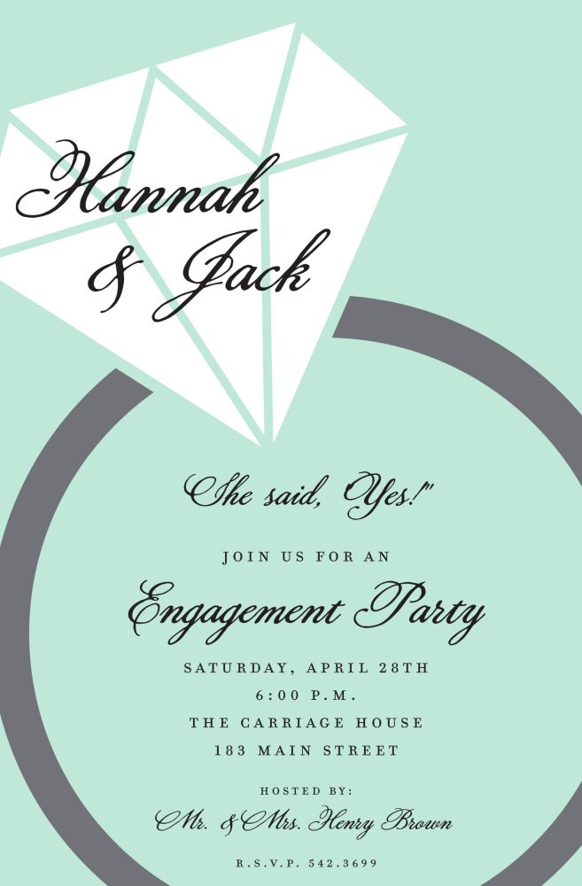 Sparkly Ring Invitation