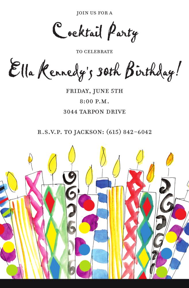Crazy Candles Invitation