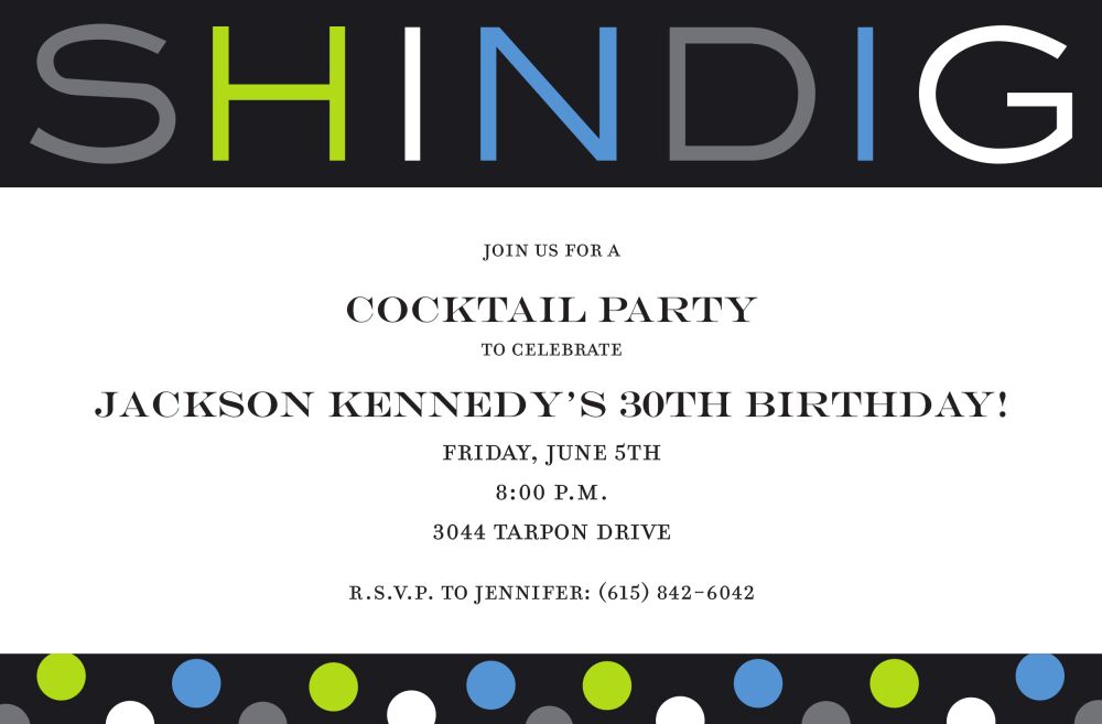 Shindig Invitation