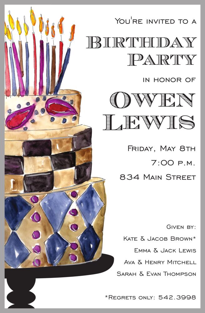 Royal Cake Invitation