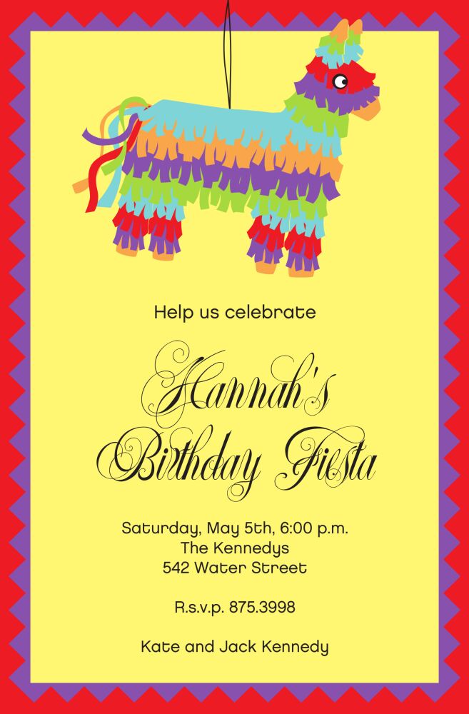 Pinata Invitation