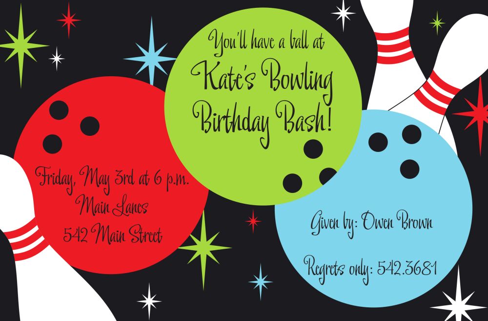 Rock n Bowl Invitation