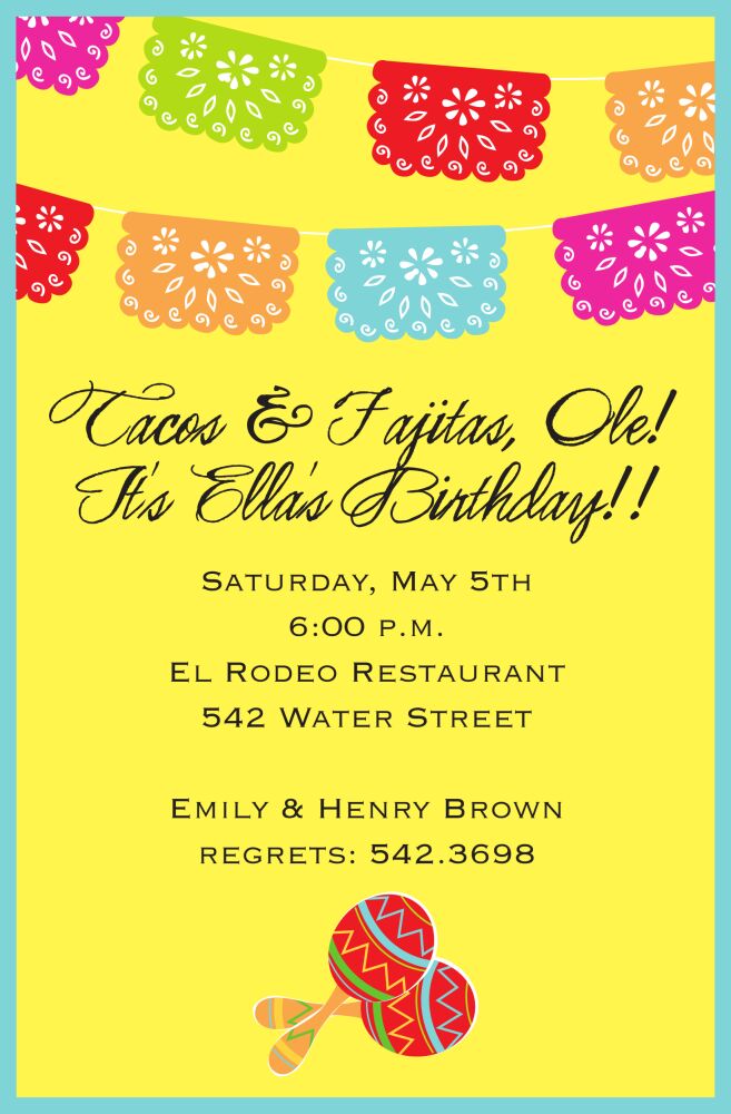 Mexican Banner Invitation
