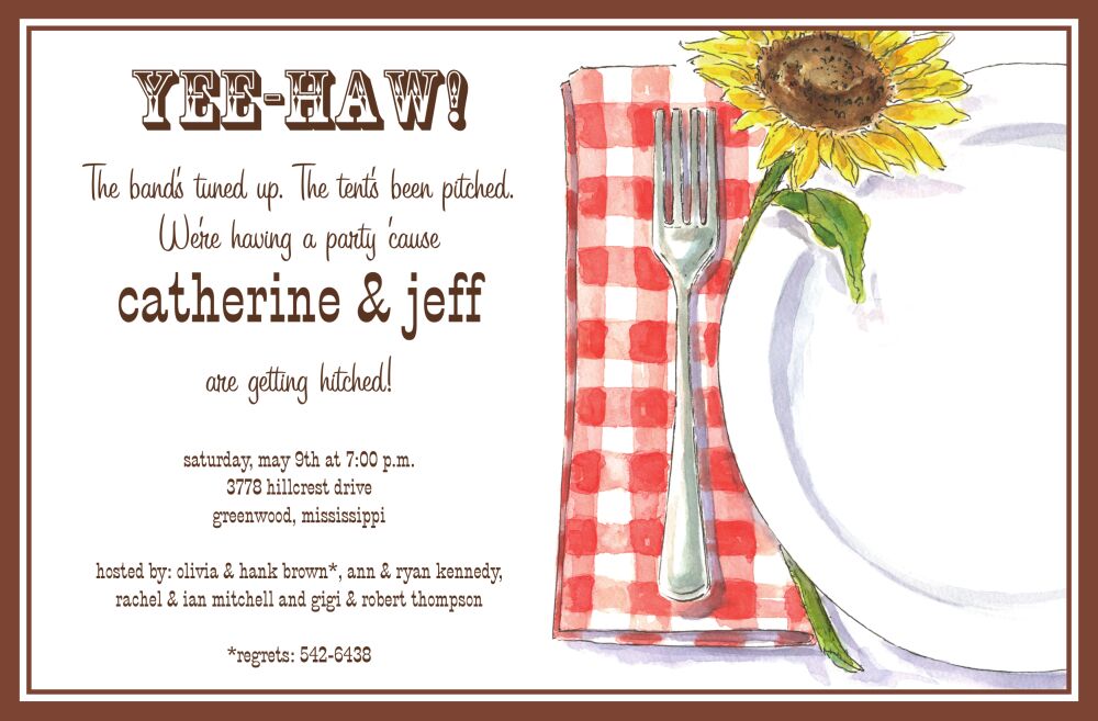 Country Place Setting Invitation