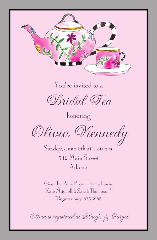 Bold Tea Invitation