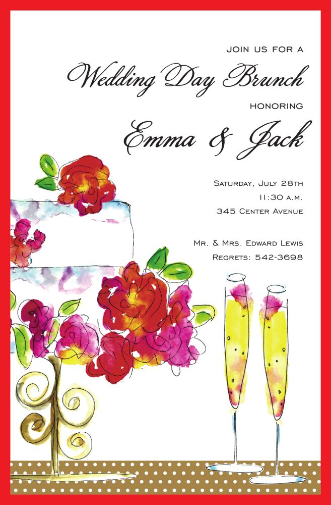 Cake & Champagne Invitation