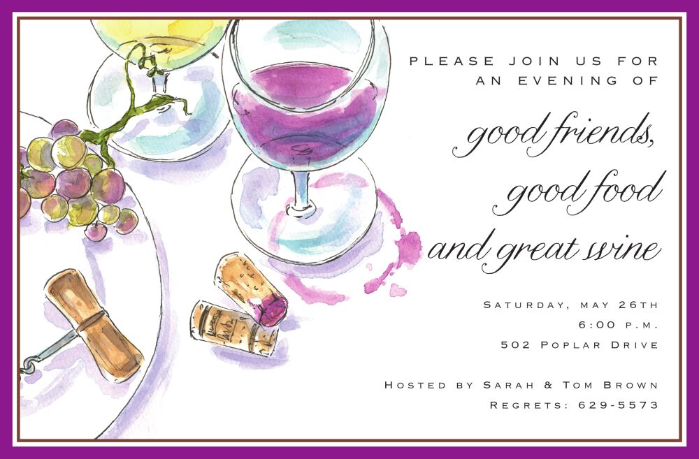 Wine Place Setting Invitation